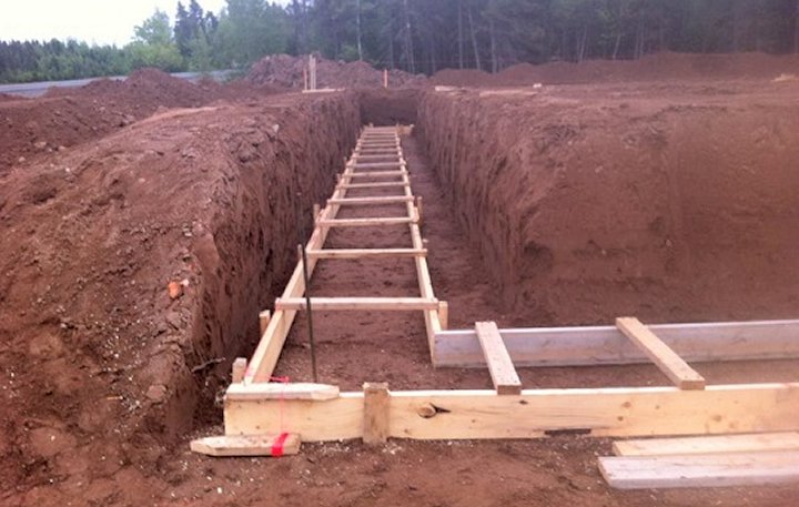 footers earth work excavating